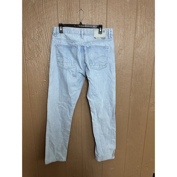 G-STAR‎ Triple A Regular Straight Leg Jeans Men's W32/L32 Button Fly Light Wash - Picture 4 of 6